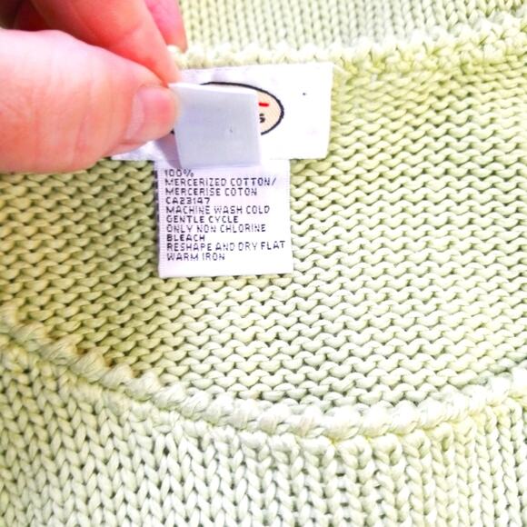Talbots green cotton short sleeve pullover sweater - Picture 5 of 5